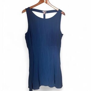 Bongo Y2K T Strap Skater Dress Cornflower Blue  Size XL